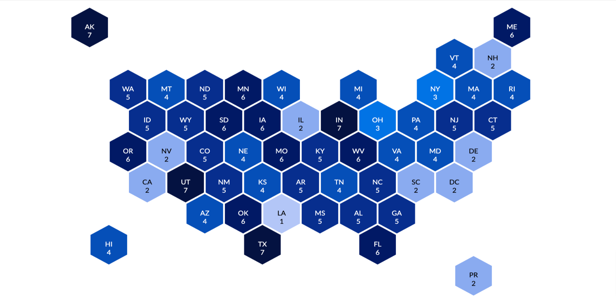 Prevalence of Parental Alcohol or Drug Abuse as a Condition Associated with Removal By State, 2021