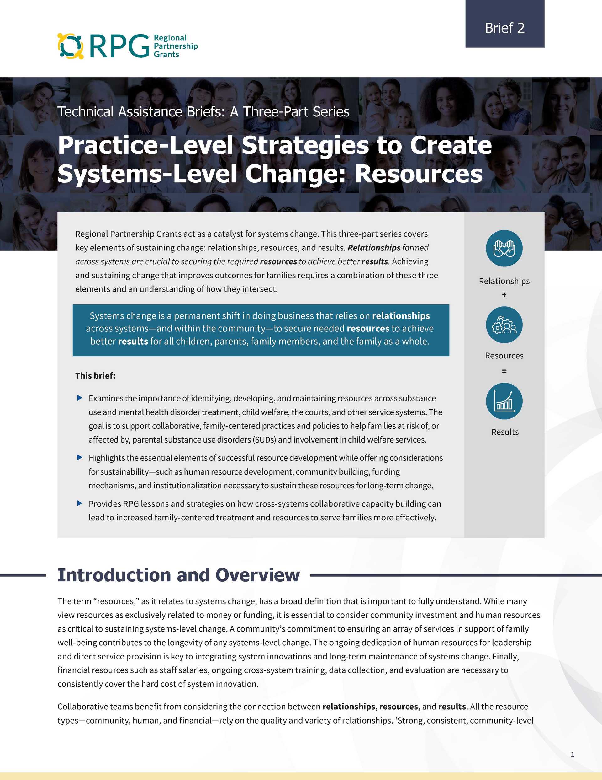 Brief 2: Technical Assistance Brief -- Practice-Level Strategies to Create Systems-Level Change: Resources