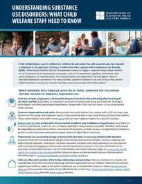 Understanding Substance Use Disorders: What Child Welfare Staff Need to Know