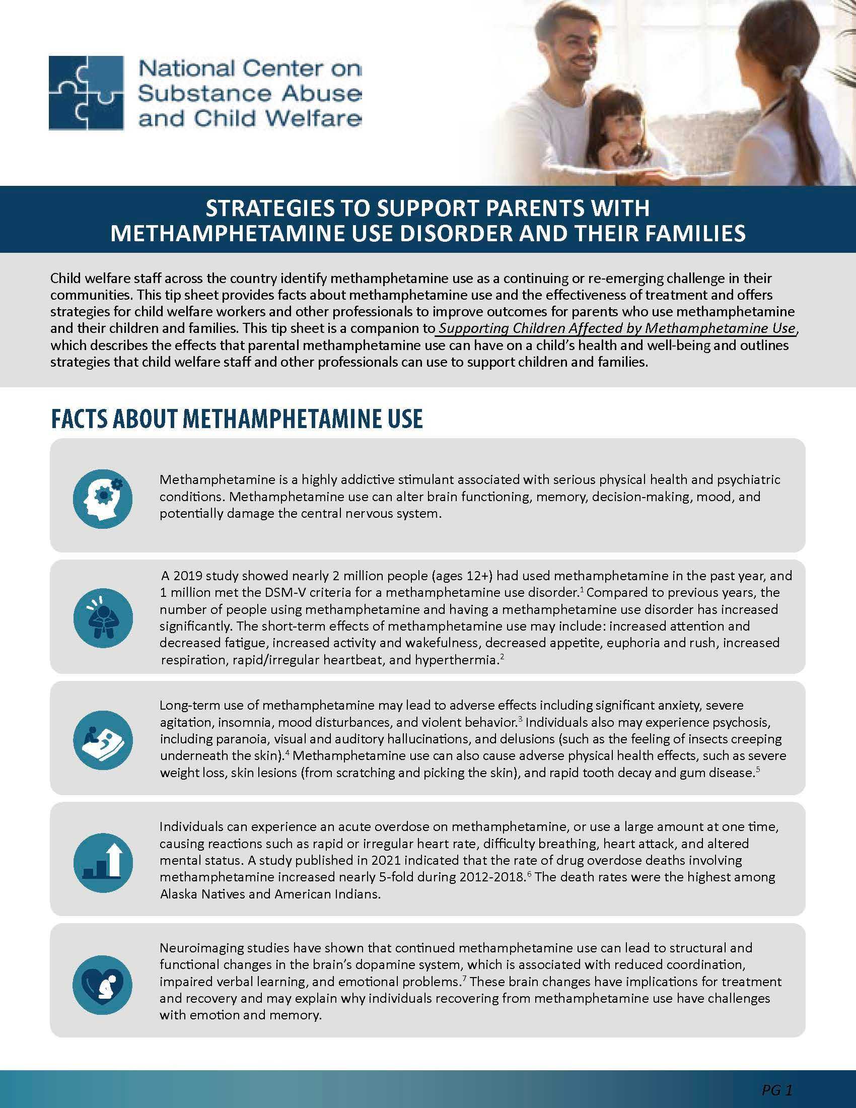 Strategies to Support Parents with Methamphetamine Use Disorder and Their Families
